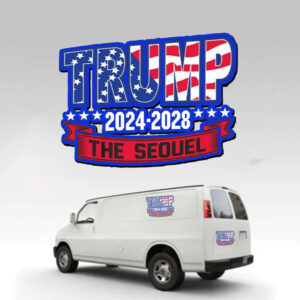 Donald Trump 2024 - 2028 The Sequel Sticker, Car Magnet