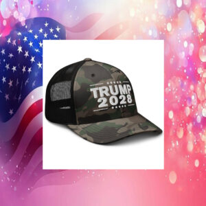 Trump 2028 Camouflage trucker hat