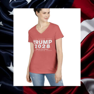 Trump 2028 (Rewrite the rules) Ladies’ V-Neck