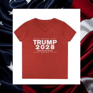 Trump 2028 (Rewrite the rules) Ladies’ V-Neck