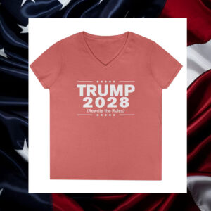 Trump 2028 (Rewrite the rules) Ladies’ V-Neck