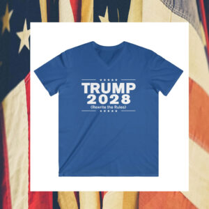 Trump 2028 (Rewrite the rules) Unisex V-Neck