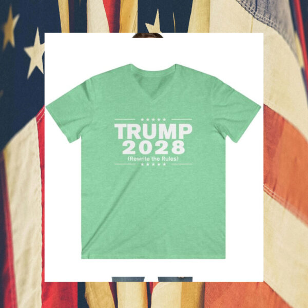Trump 2028 (Rewrite the rules) Unisex V-Neck