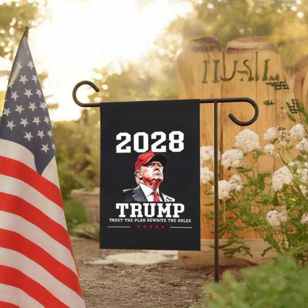 Trump 2028 Trust The Plan Rewrite The Rules Flag