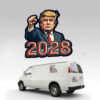 Trump For President 2028 Patriotic Sticker, Car Magnet