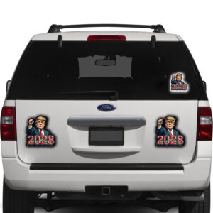 Trump For President 2028 Patriotic Sticker, Car Magnet