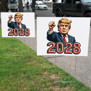 Trump For President 2028 Patriotic Yard Sign