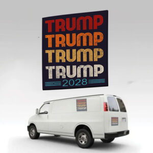 Trump Trump Trump 2028 Sticker, Car Magnet